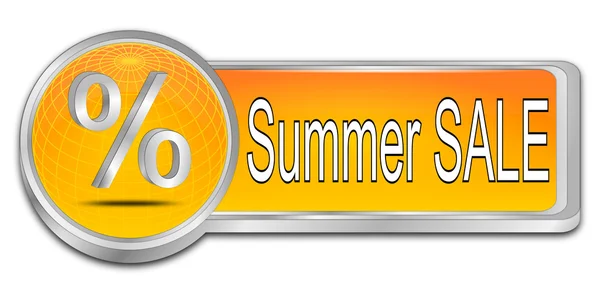 Summer Sale Button - 3D illustration — Stock Photo, Image