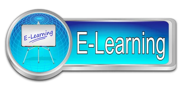 E-Learning Button - 3D illustration — Stock Photo, Image