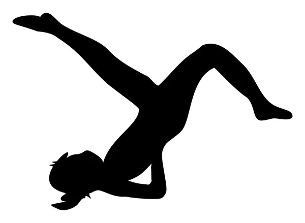 Silueta de yoga - ilustración — Foto de Stock