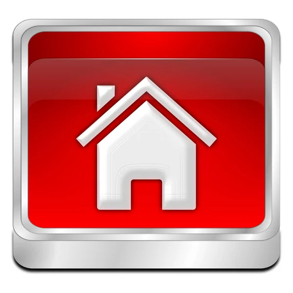 Botão Vermelho Home Ilustração — Fotografia de Stock
