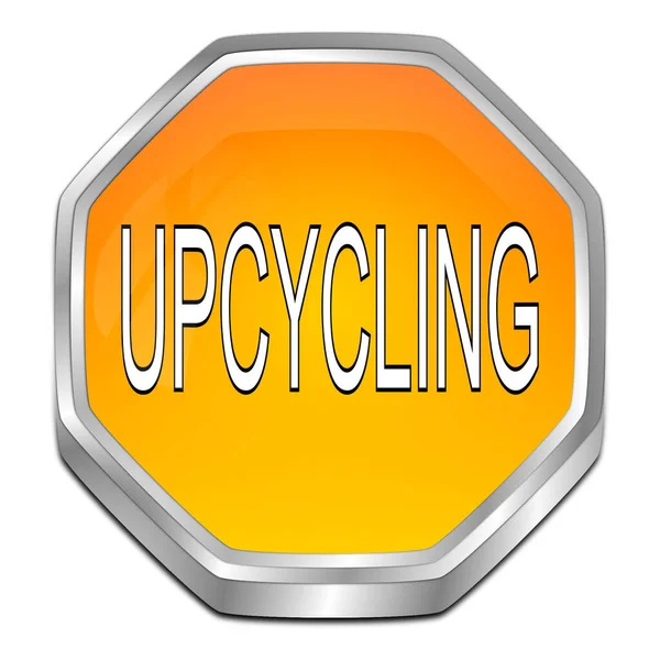 Orange Upcycling Button Illustration — Stock Photo, Image