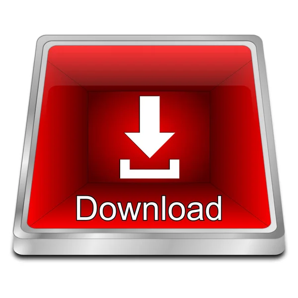 2014 Ornamented Red Download Button Illustration — 스톡 사진