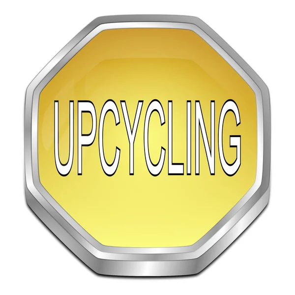 Golden Upcycling Button Illustration — Stock Photo, Image