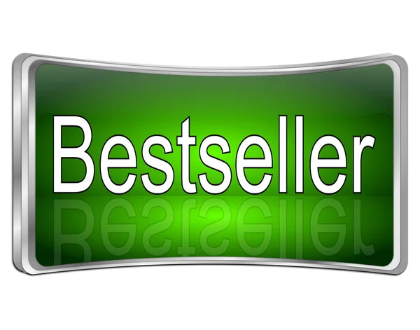 Bouton Vert Brillant Best Seller Illustration — Photo