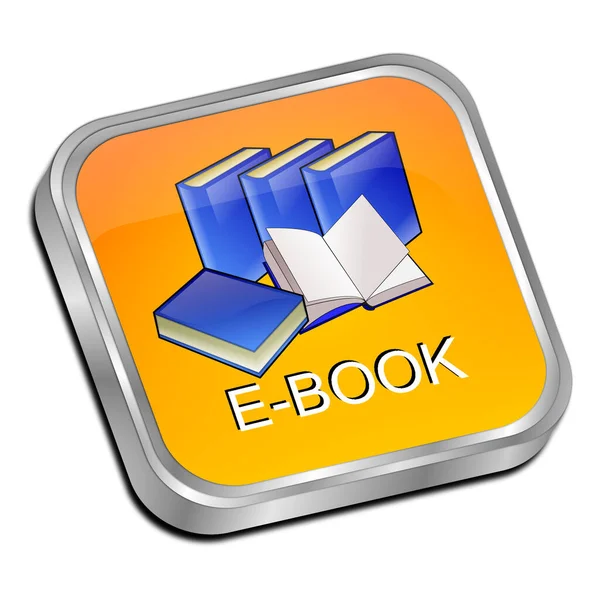 Botón Book Naranja Ilustración — Foto de Stock