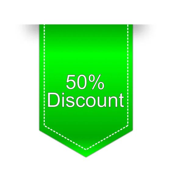 Discount Label Green Illustration — Stock Photo, Image