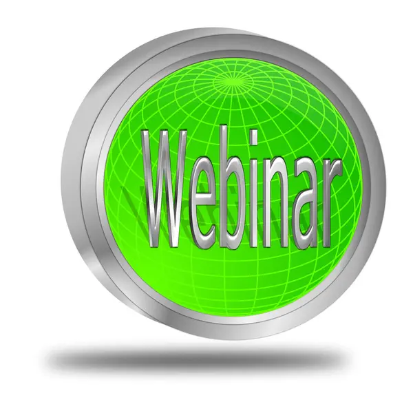 Webinar Knop Groen Illustratie — Stockfoto