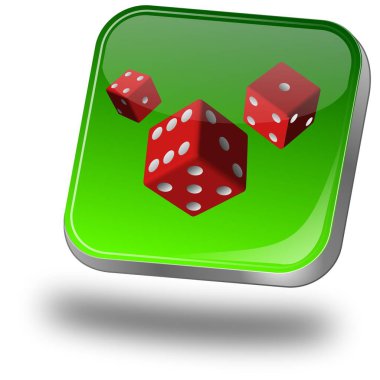 İndirim tuşu yeşil - 3B illüstrasyon