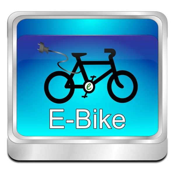 Bike Knop Blauw Illustratie — Stockfoto