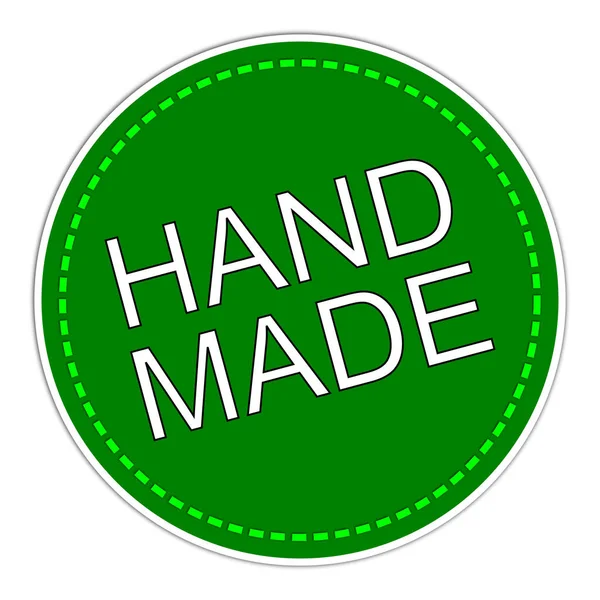 Hand Made Sticker Green Illustration — 스톡 사진