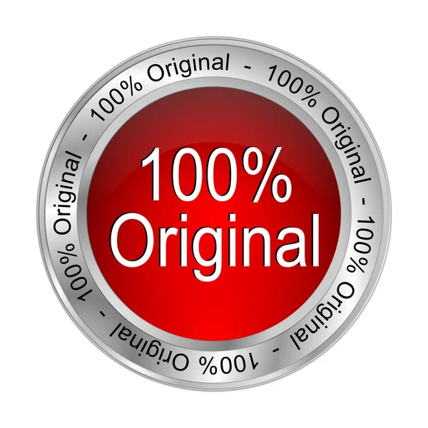 100 Оригинальная Красная Кнопка Иллюстрация — стоковое фото