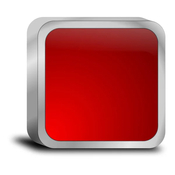 Boş Düğme Kırmızı Illüstrasyon — Stok fotoğraf