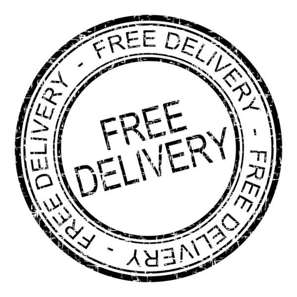 Free Delivery Rubber Stamp Black Illustration — Stock Photo, Image