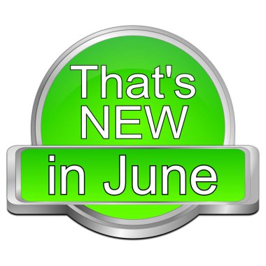 Bu June Button yeşili - 3 boyutlu illüstrasyon