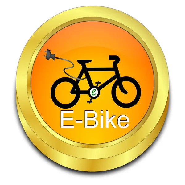 Bike Button Golden Orange Illustration — Stock Photo, Image