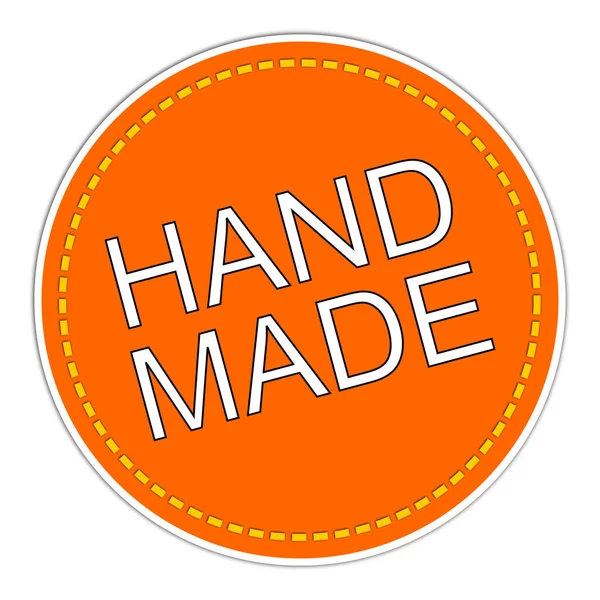 Handgemaakte Sticker Oranje Illustratie — Stockfoto