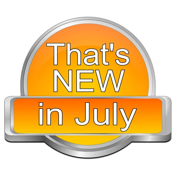 New July Button Orange Illustration — Stock Photo, Image