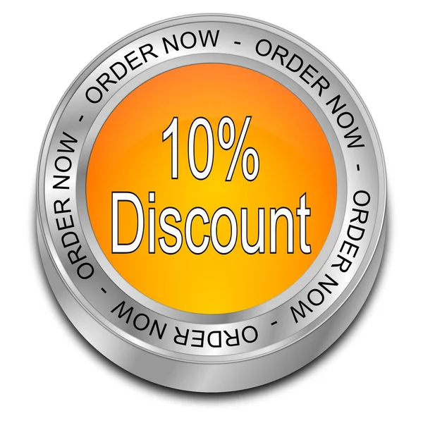 Discount Button Orange Illustration — Stock Photo, Image