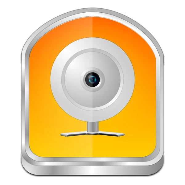 Knop Met Webcam Oranje Illustratie — Stockfoto