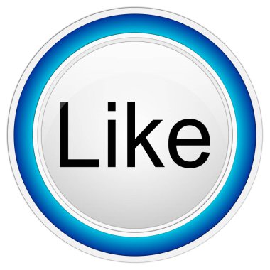 Beyaz arkaplandaki düğme mavisi gibi - illüstrasyon