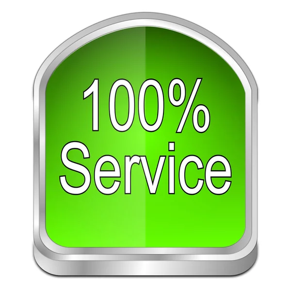 100 Service Knop Groen Illustratie — Stockfoto