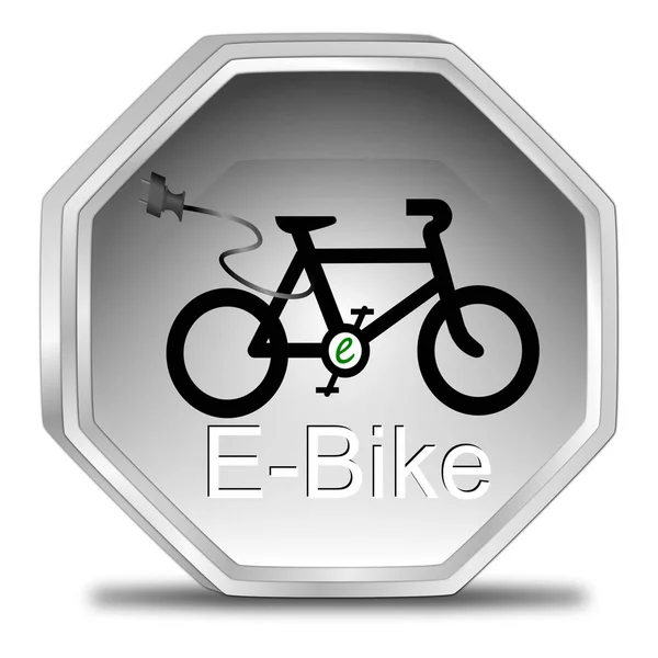 Bouton Bike Argent Illustration — Photo