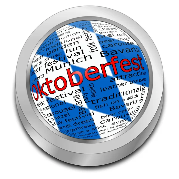 Oktoberfest wordcloud button — Stock Photo, Image