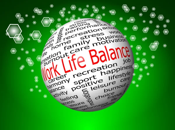 Pracovního života rovnováhu wordcloud — Stock fotografie