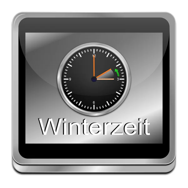 Winter tijd knop — Stockfoto