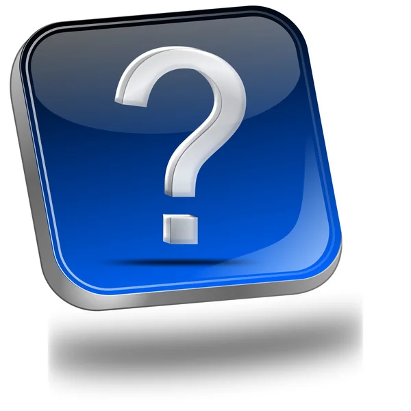 Button with question mark — Stock Photo, Image