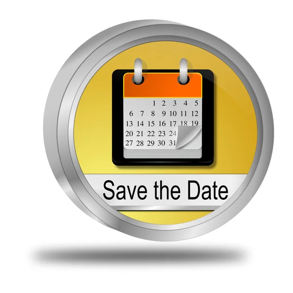 Save the Date Button — Stock Photo, Image