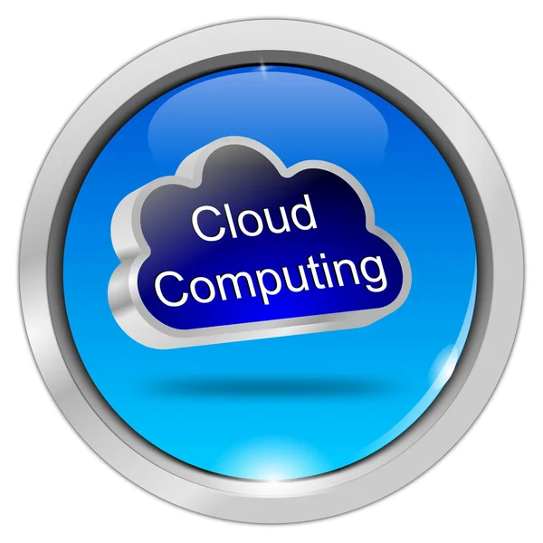 Computação em nuvem de botão — Fotografia de Stock
