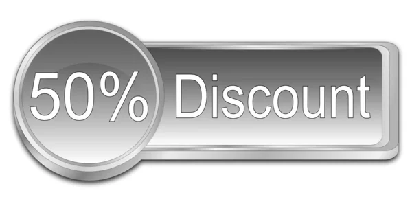 Fifty percent discount button — Stock Photo, Image