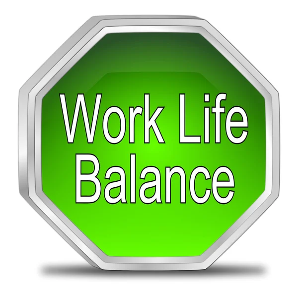 Praca przycisk równowaga życia — Zdjęcie stockowe