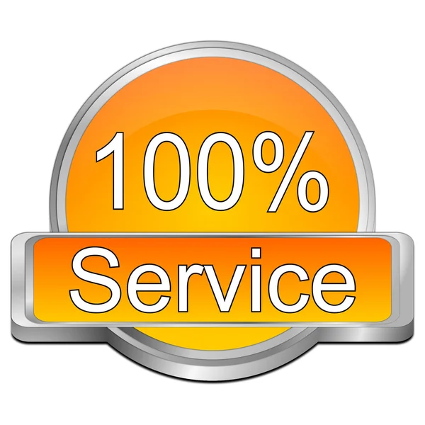 Hundred percent Service button — Stock Photo, Image