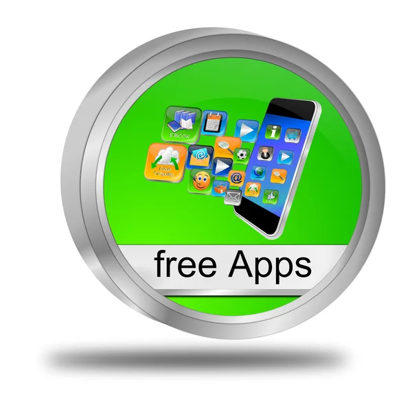 Ücretsiz apps düğmesi — Stok fotoğraf