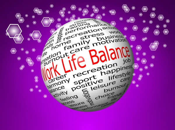 Work Life Balance wordcloud — Stok Foto