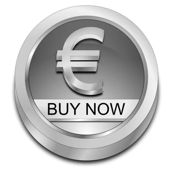 Koop nu knop met eurosymbool — Stockfoto