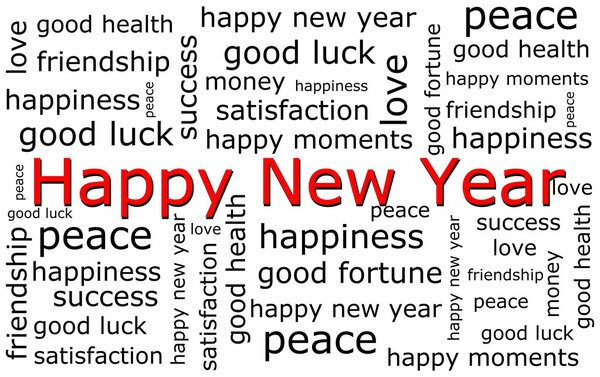 Happy new Year wordcloud