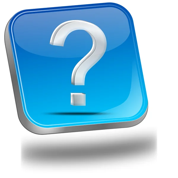 Button with question mark — Stock Photo, Image