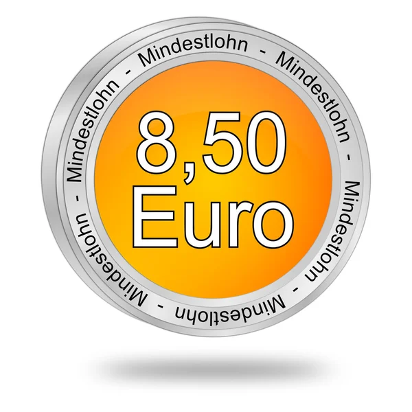 8,50 євро мінімальної заробітної плати - німецькою мовою — стокове фото