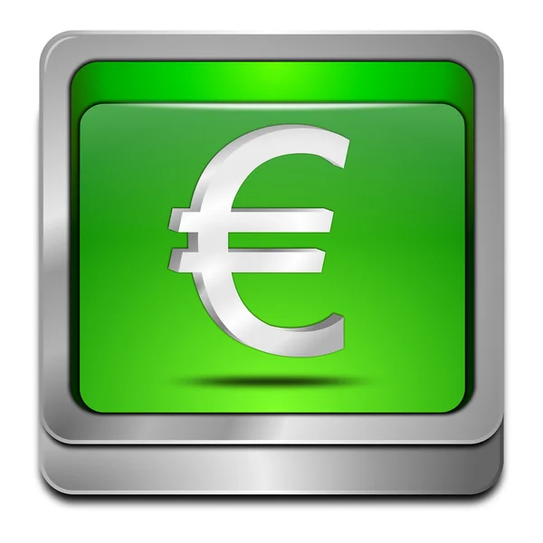 Κουμπί με σύμβολο ευρώ — Φωτογραφία Αρχείου