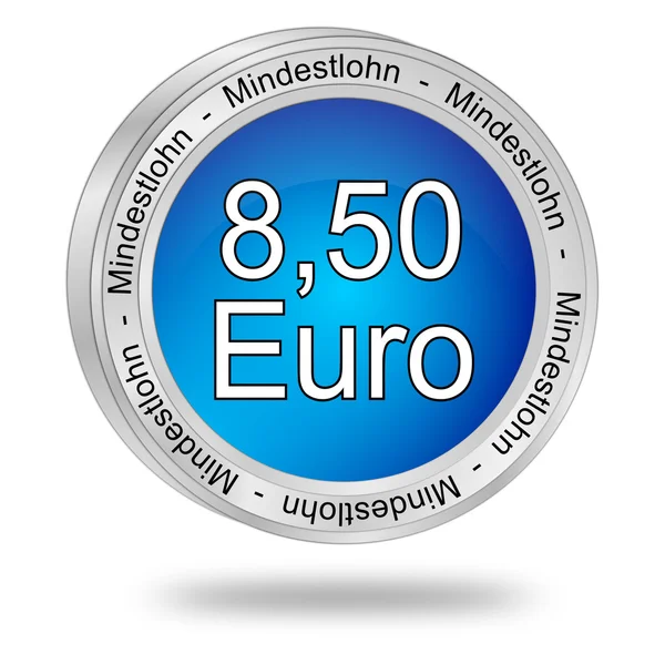 8,50 євро мінімальної заробітної плати - німецькою мовою — стокове фото