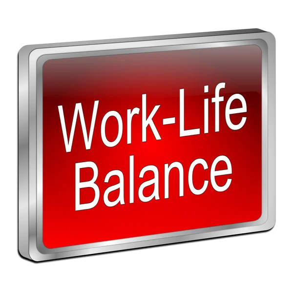 仕事の生命バランス] ボタン — ストック写真