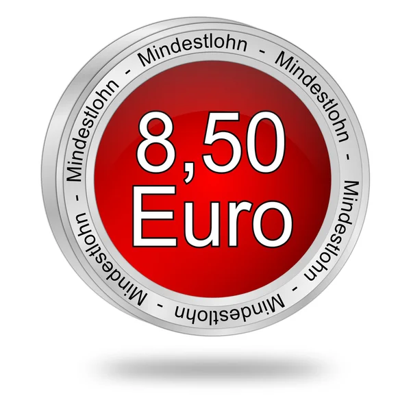 8.50 Euro upah minimum - di Jerman — Stok Foto