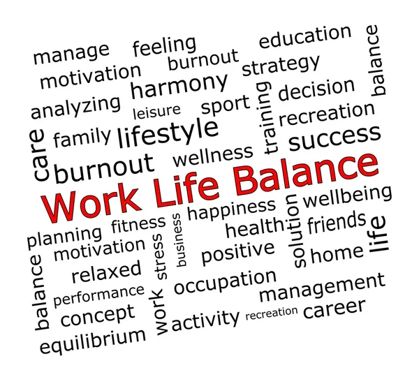 Work Life Balance wordcloud — Stok Foto