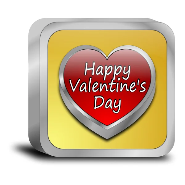 Feliz día de San Valentín botón — Foto de Stock