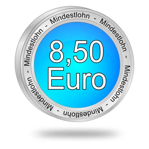 8,50 євро мінімальної заробітної плати - німецькою мовою — стокове фото