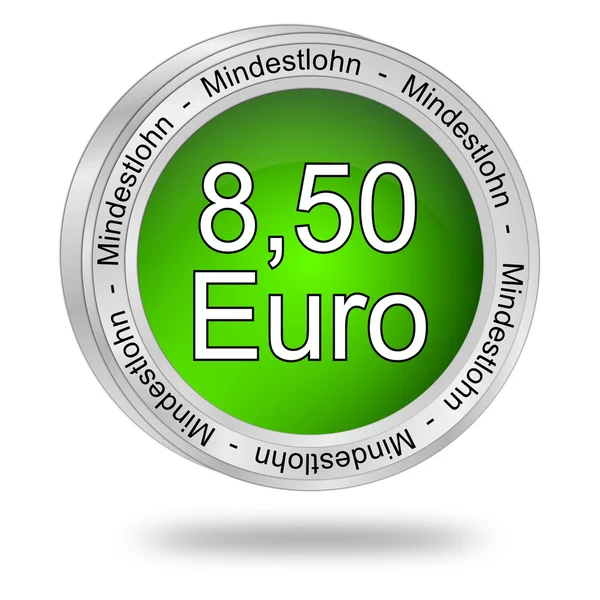 8,50 євро мінімальної заробітної плати - німецькою мовою — стокове фото