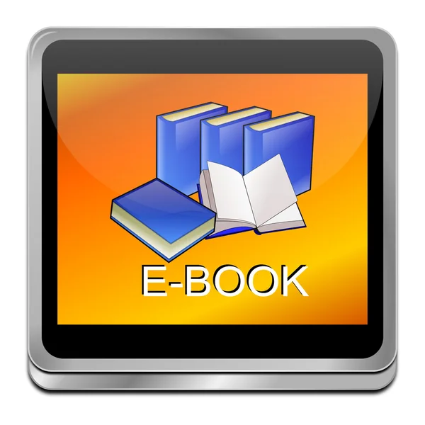 Botão e-book — Fotografia de Stock